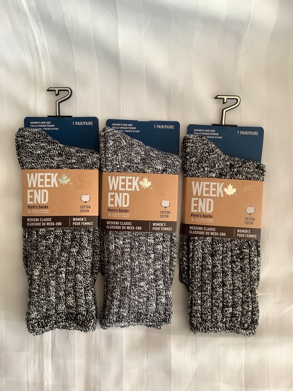 3 Pair Perri’s Week End Socks - Women - NWT
